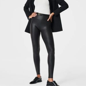 Spanx faux leather leggings size S. NWT